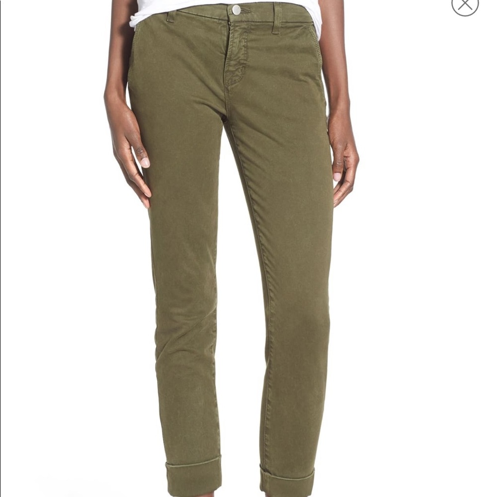 jbrand olive chino trousers